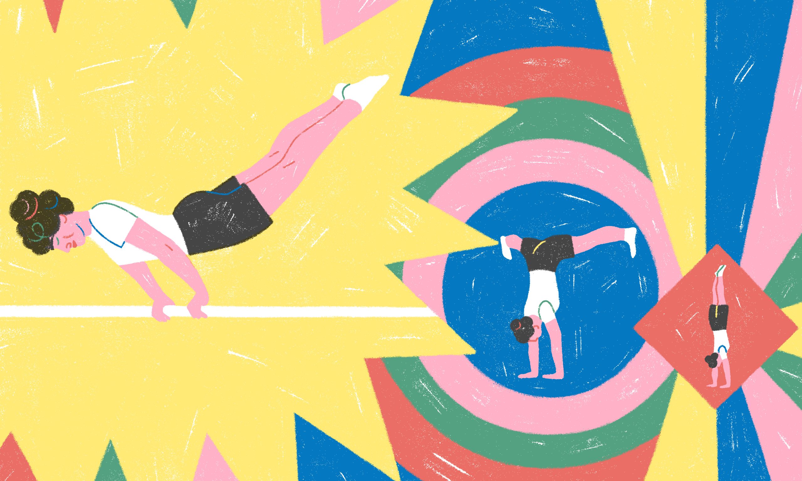 Happiness Gymnastic – Proyecto de Carmen Casado, profesora del Máster Online en Ilustración: Técnicas y Aplicaciones.