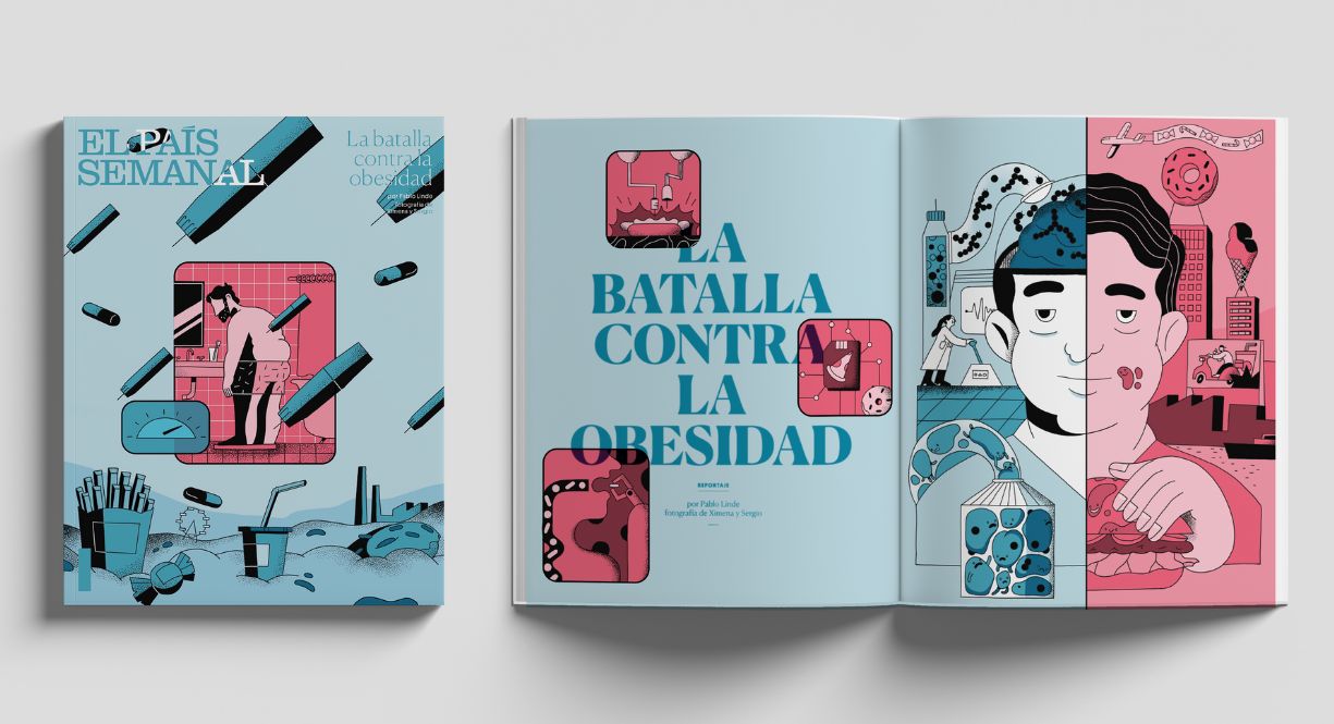 «La incierta revolución contra la obesidad», proyecto de ilustración final de máster de Gabriella Miccichè